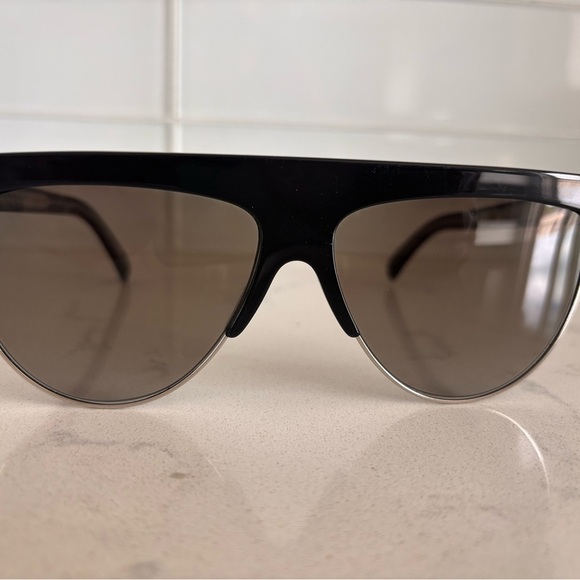 Givenchy Black Flat-Top Sunglasses with Shield Lens - Picture 8 of 10